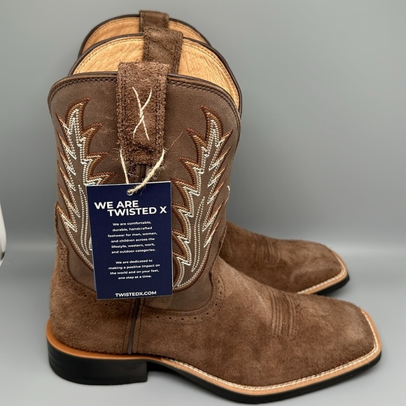 Twisted X Other - Twisted X Chocolate 11" Ruff Stock Western Boots Men's Sz 10.5 Brand NEW!